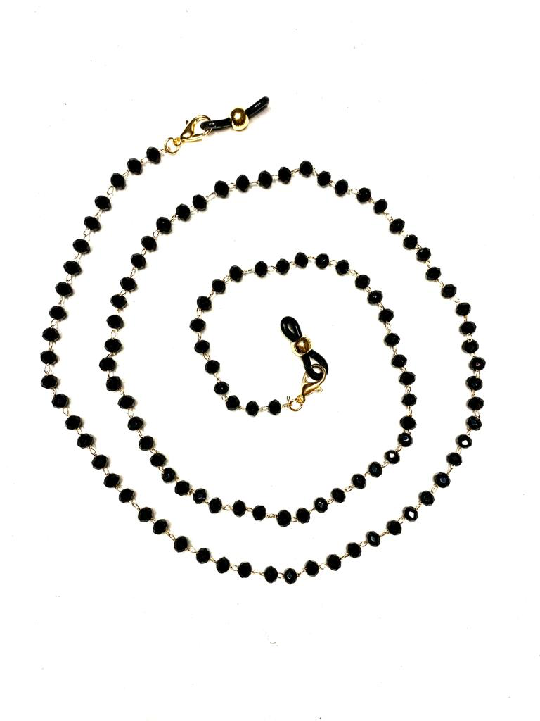 Black Swarovski Crystal Mask/Glasses Chain