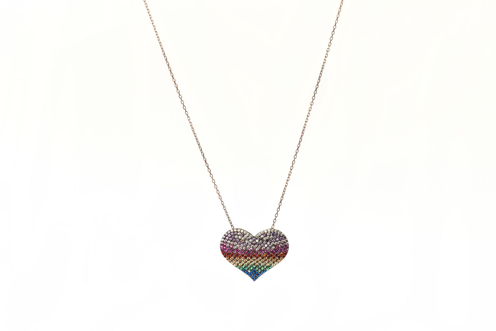 Rainbow Heart Necklace