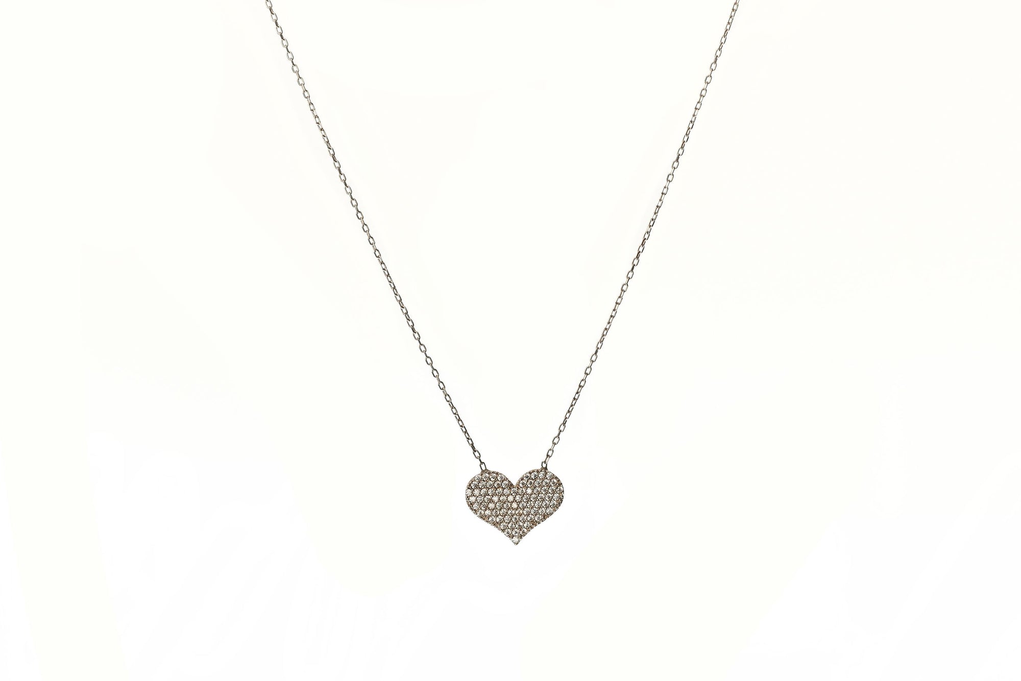 Silver Medium Heart Necklace