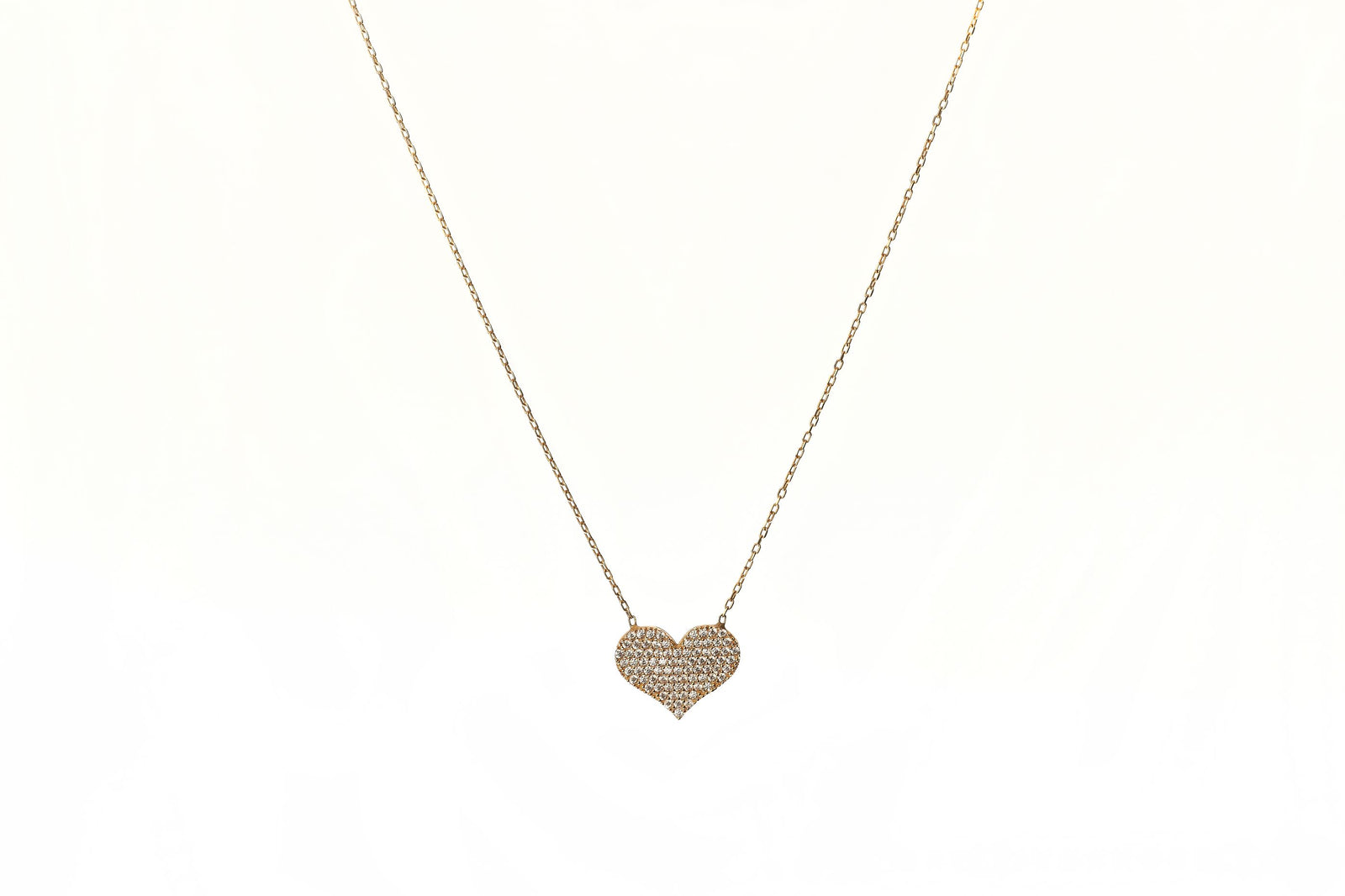 Yellow Gold Medium Heart Necklace