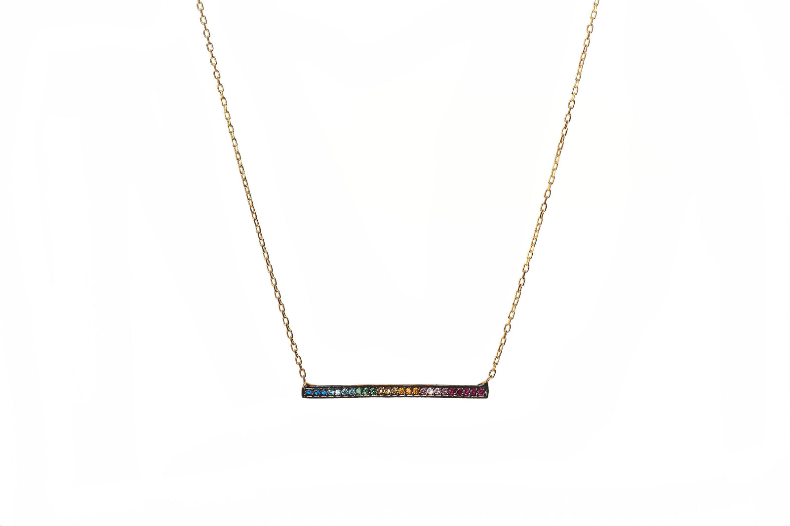 Rainbow Bar Necklace