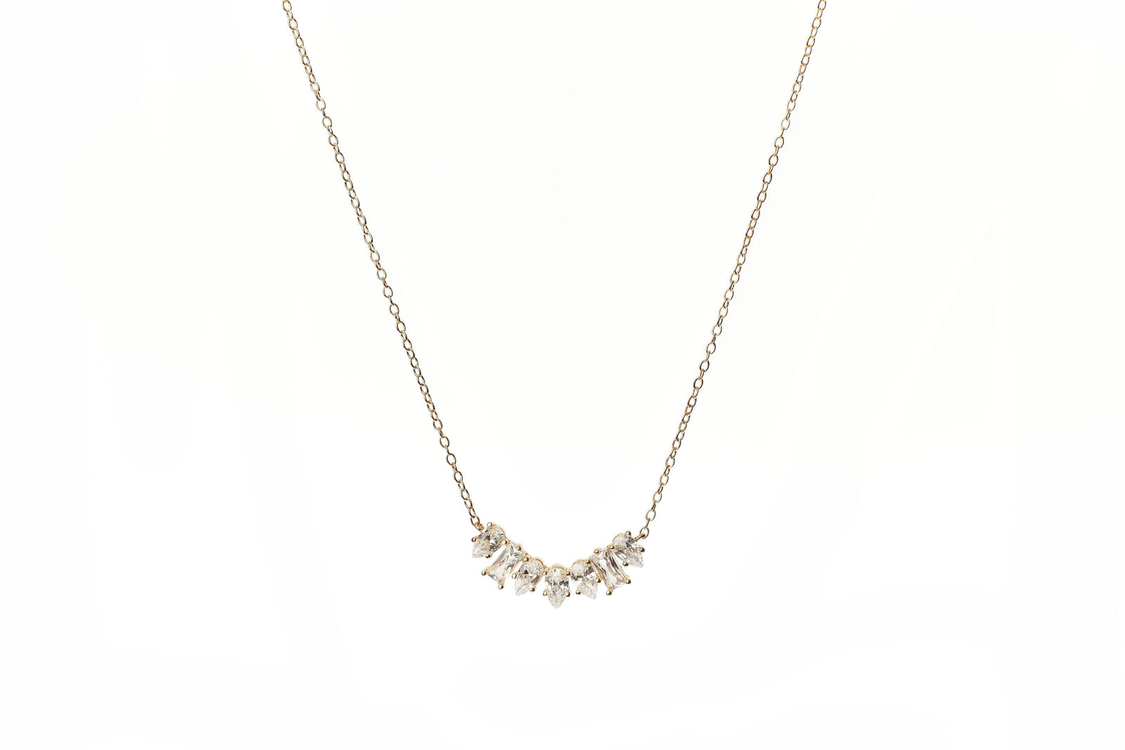 Tear Drop Cut Bar Necklace