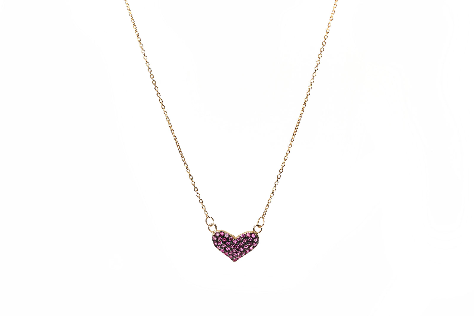 Mini Pink Heart Necklace
