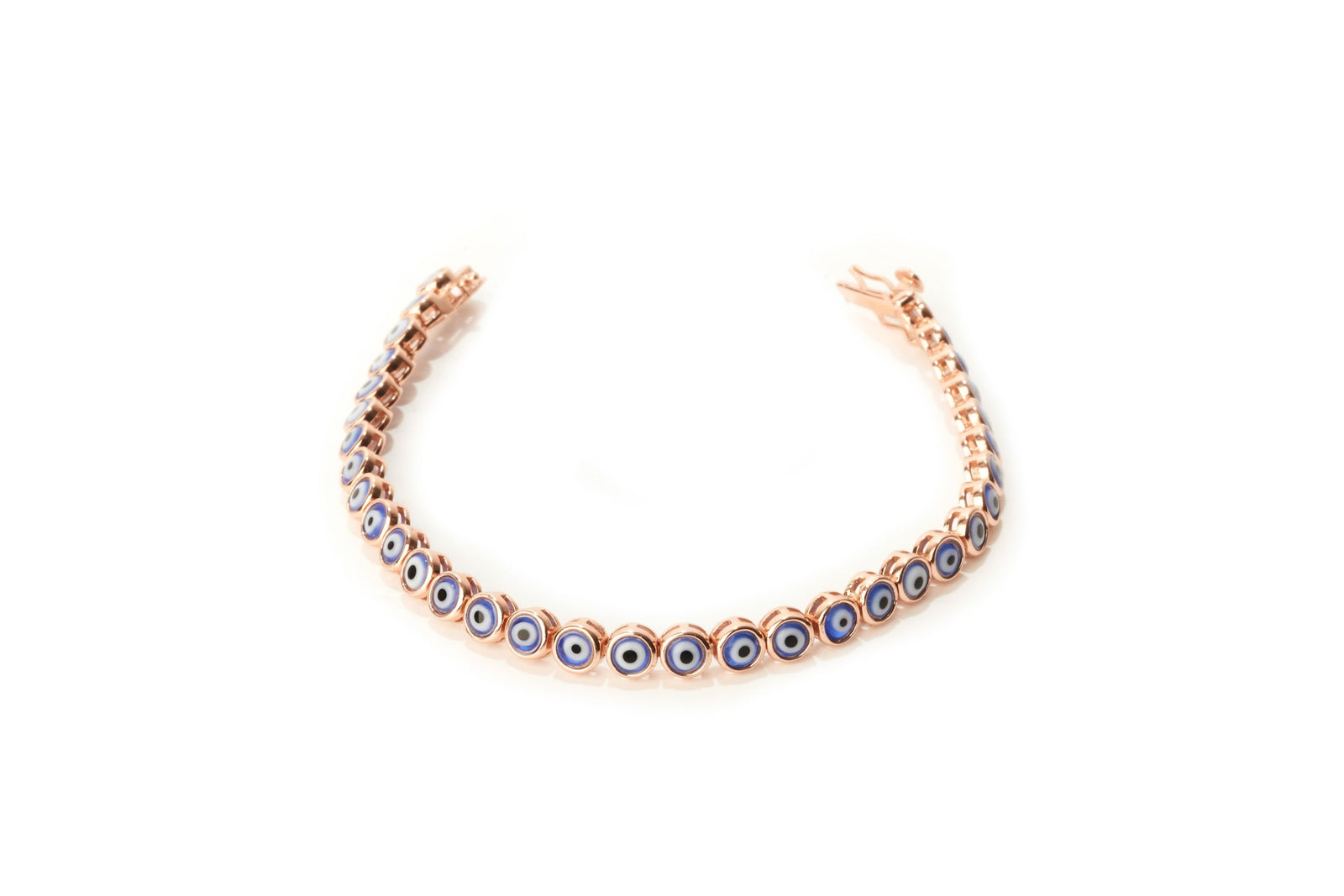 Multi Evil Eye Bracelet Rose Gold