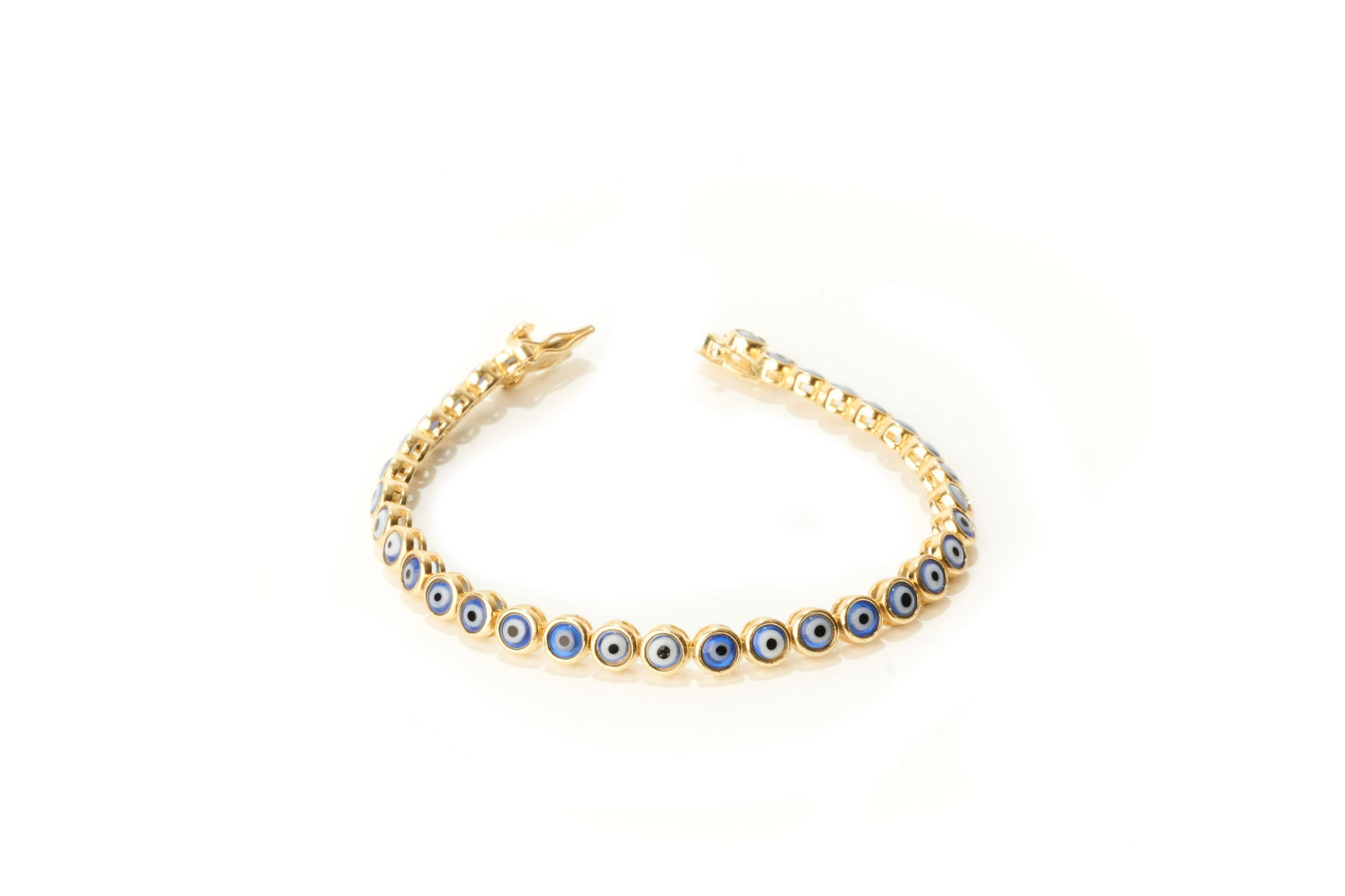 Multi Evil Eye Bracelet Yellow Gold