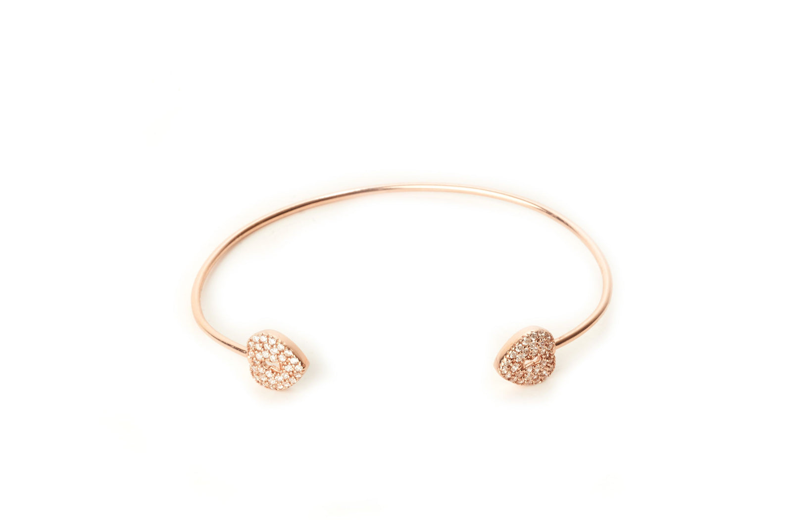 Open Leaf Bangle Rose Gold