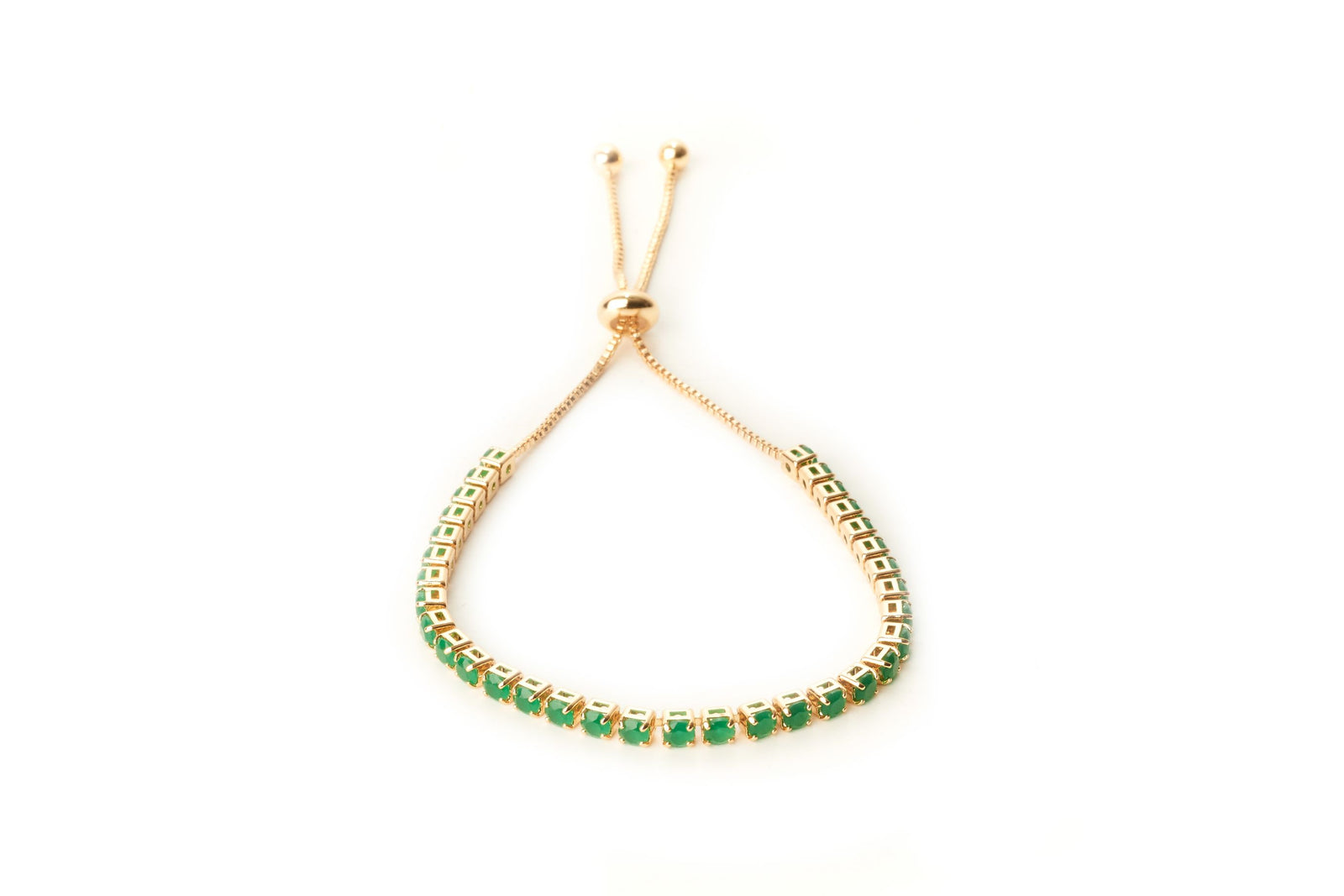 Green Tennis Bracelet