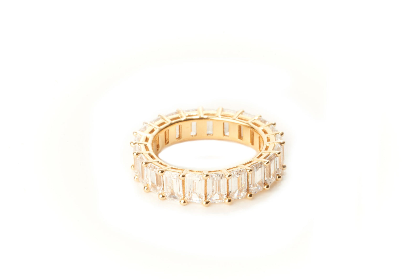 Emerald Cut Eternity Band