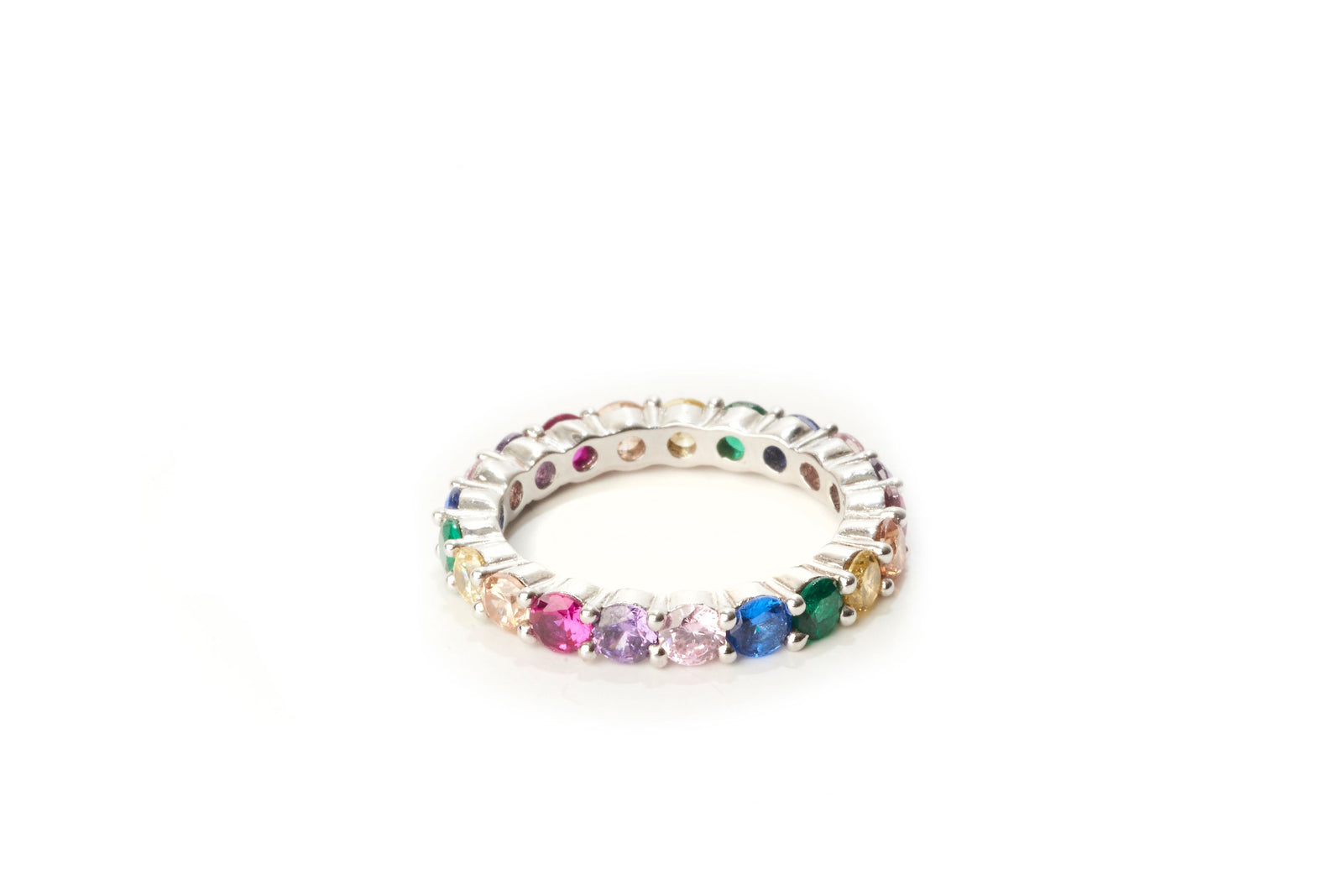 Small Rainbow Eternity Band