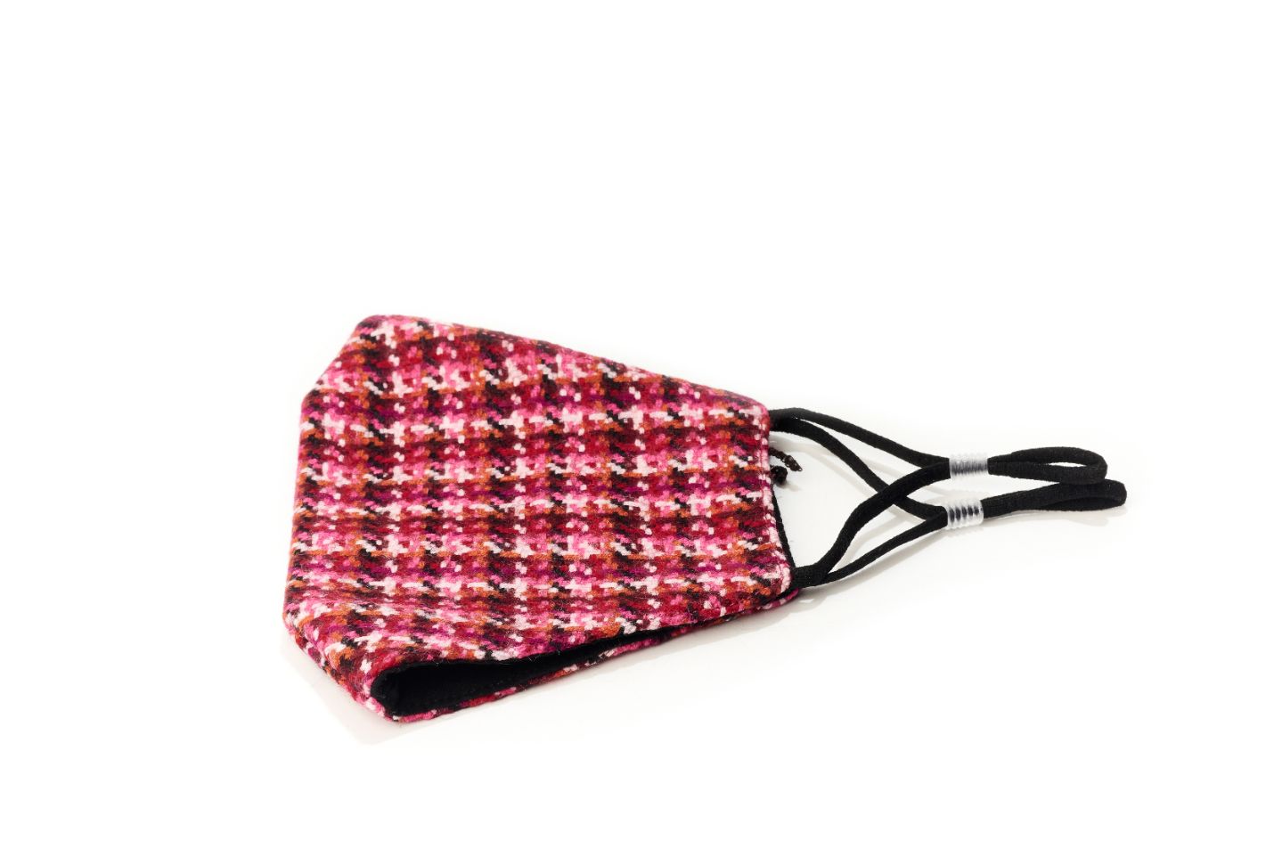 Red/Pink Plaid Tweed Mask