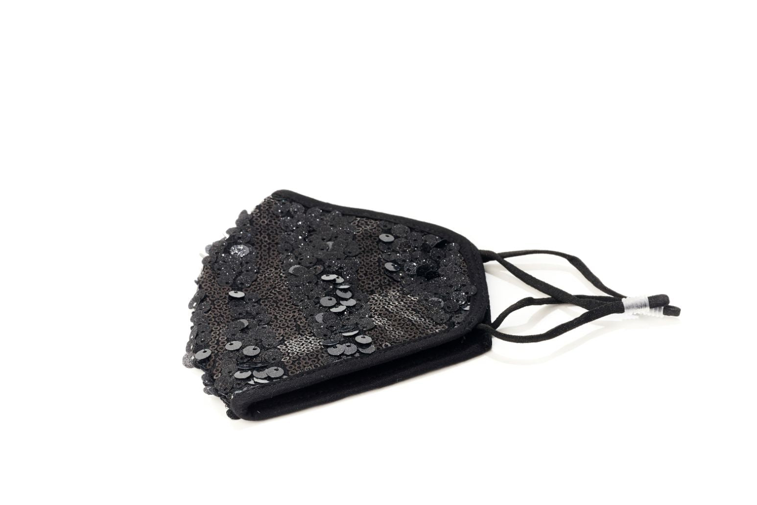 Black Glitter/Sequins Mask