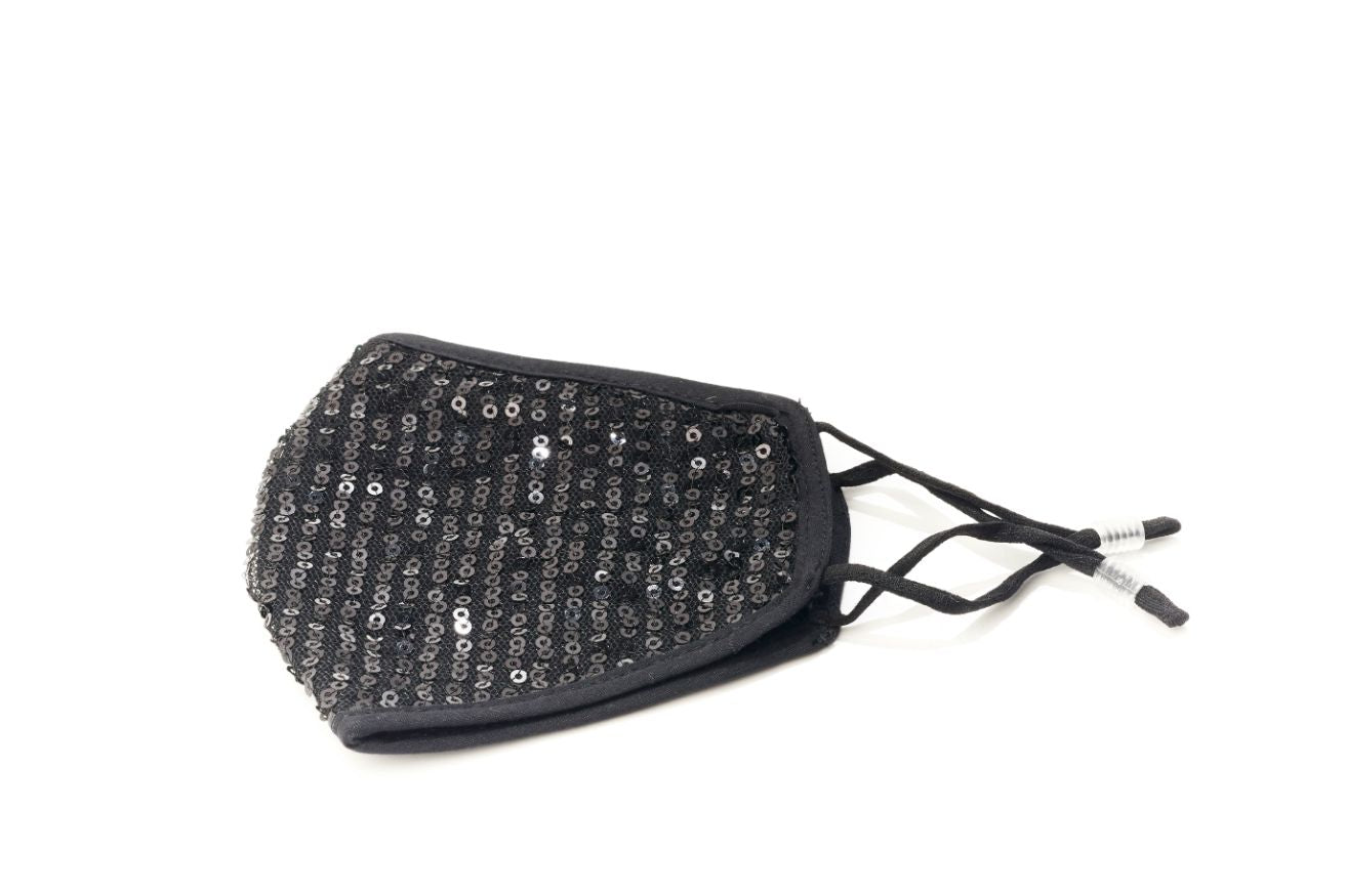 Black Sequins Mask