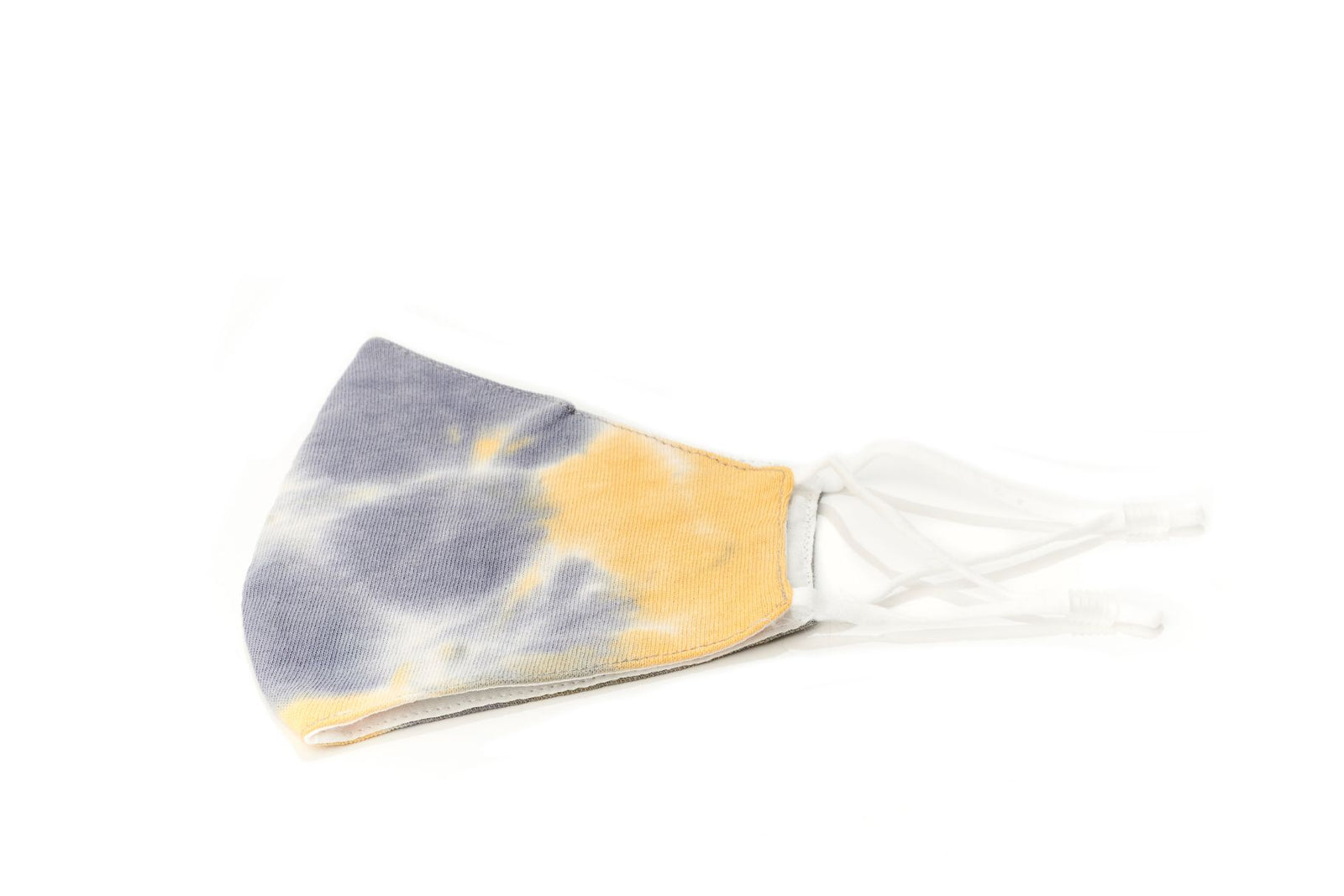 Grey/Yellow Tie Die Mask