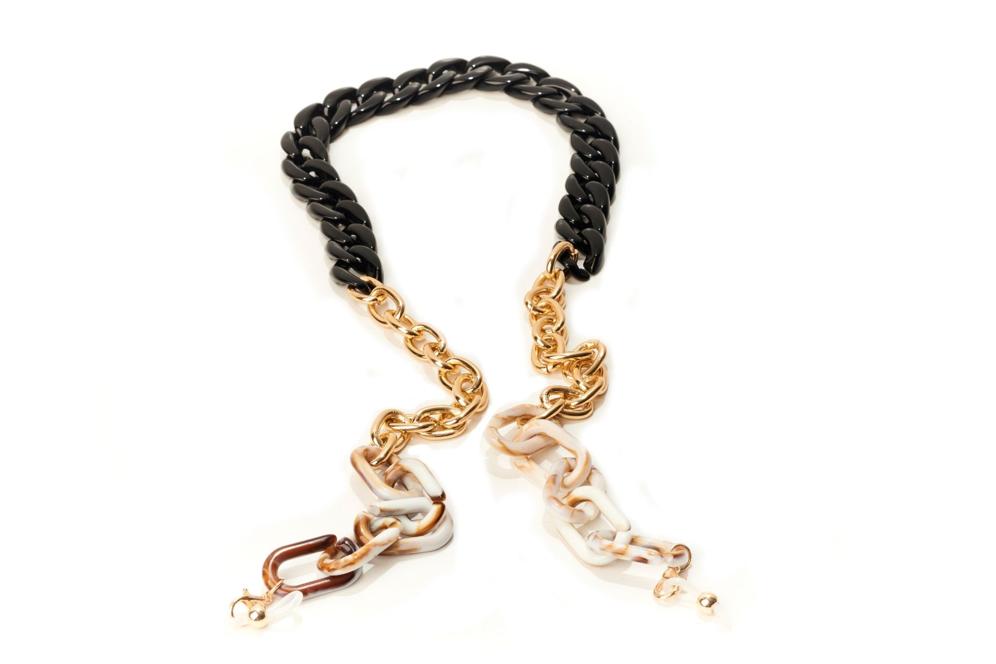 Luxe Black Gold Mask/Glasses Chain