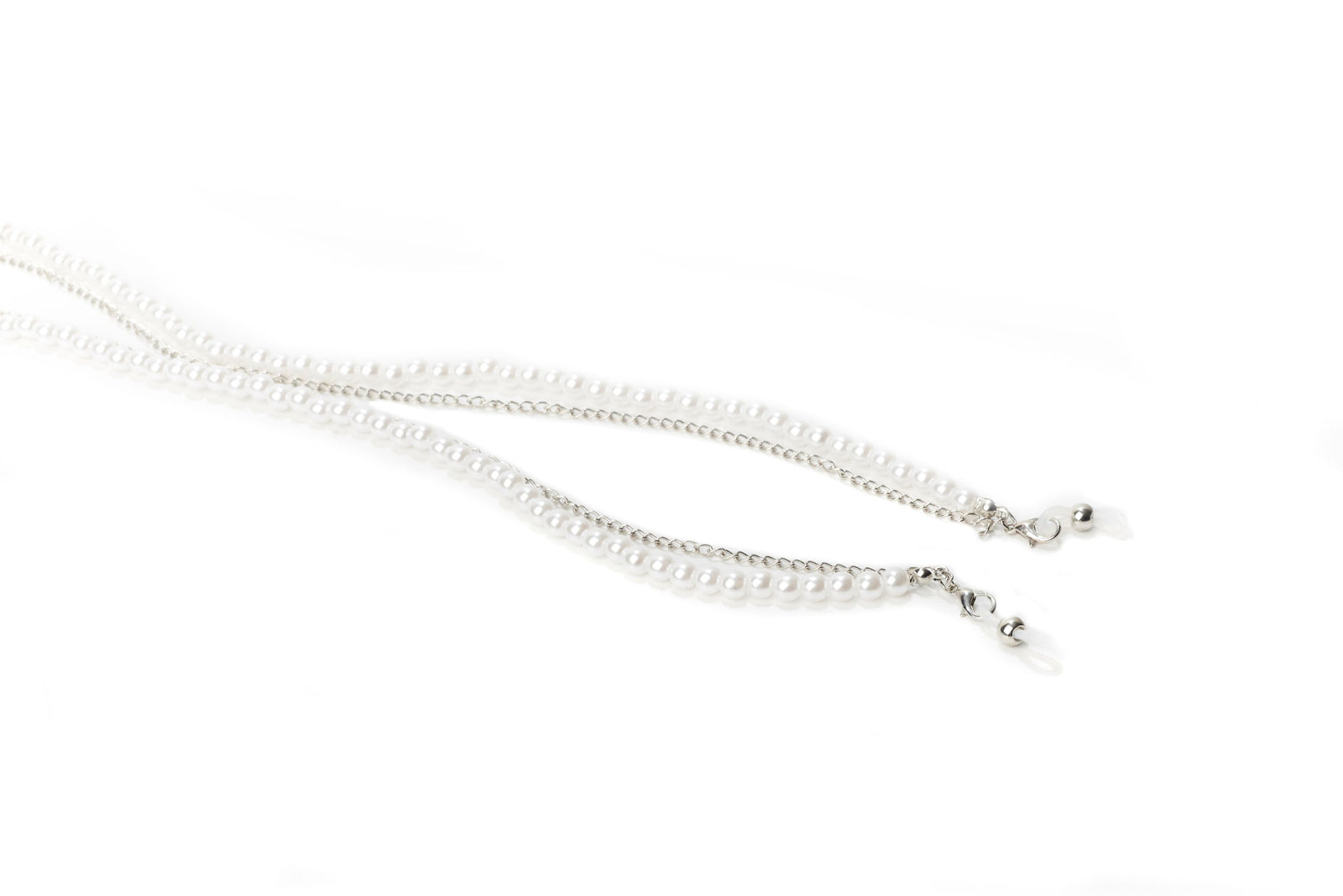 Pearl Silver Mask/Glasses Chain