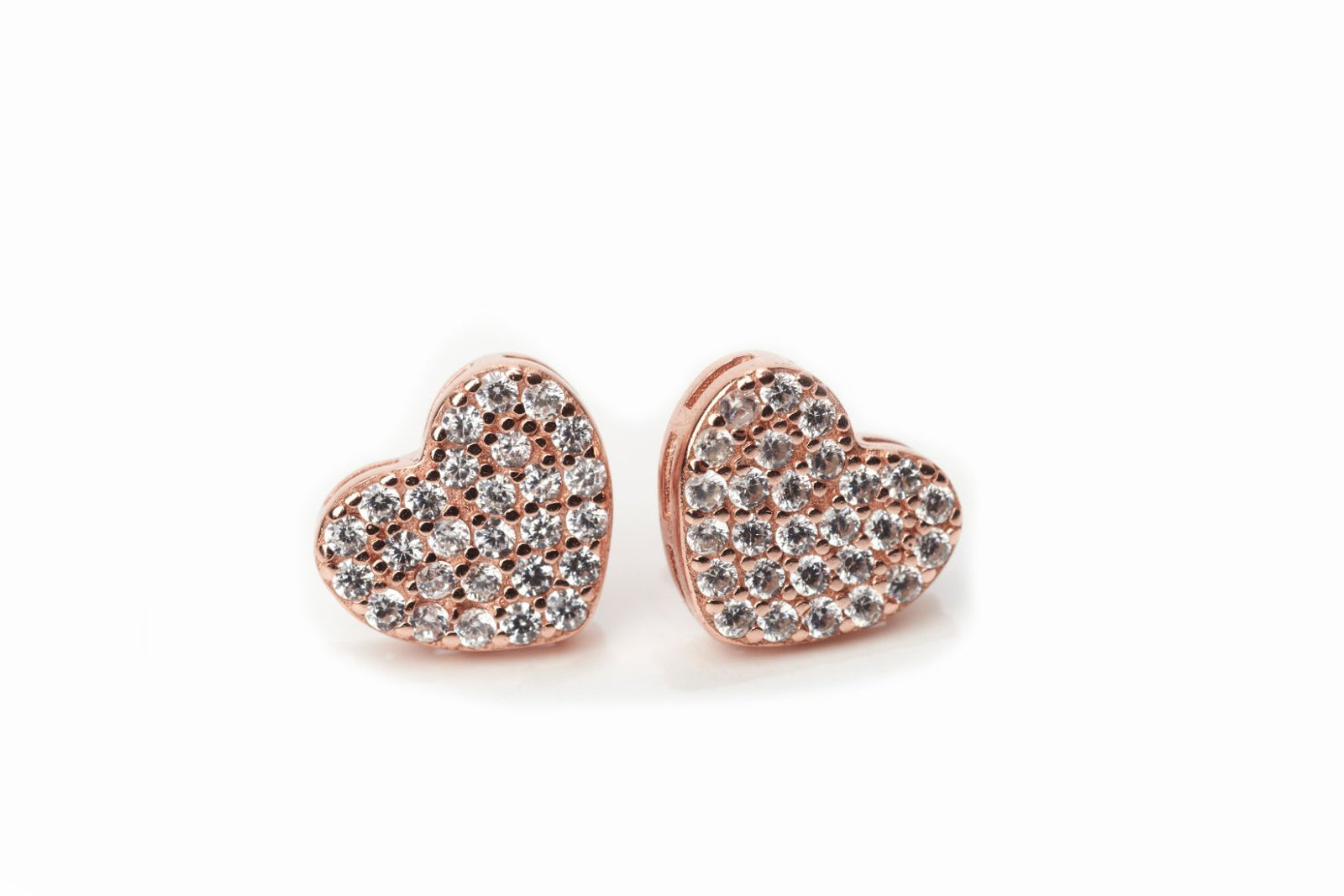 Mini Heart Studs Rose Gold