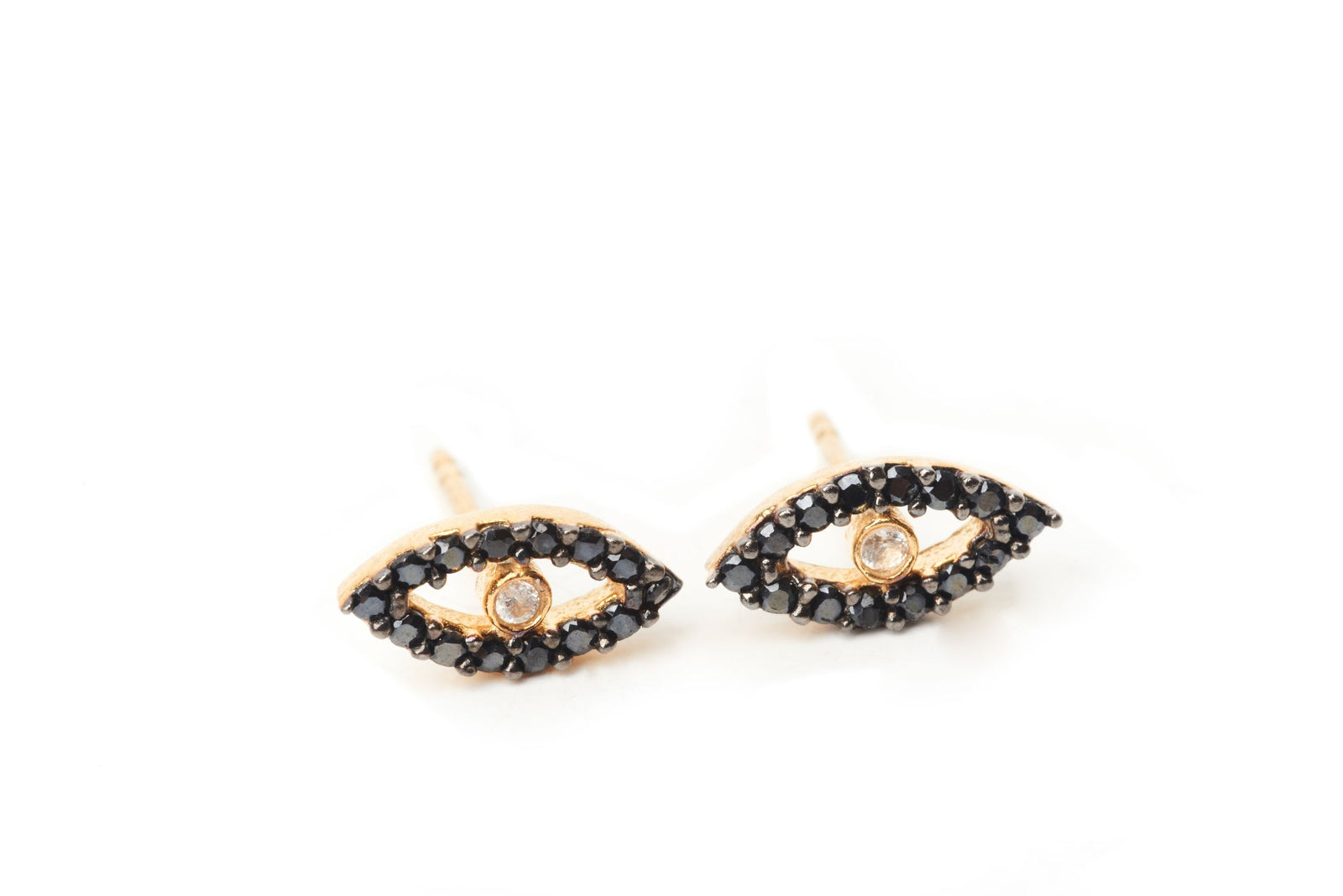 Black Evil Eye Studs