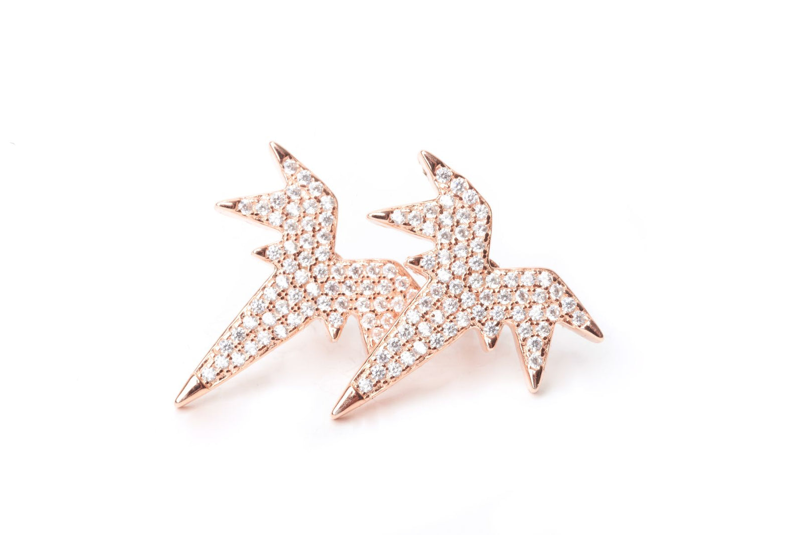 Chevron Earrings Rose Gold