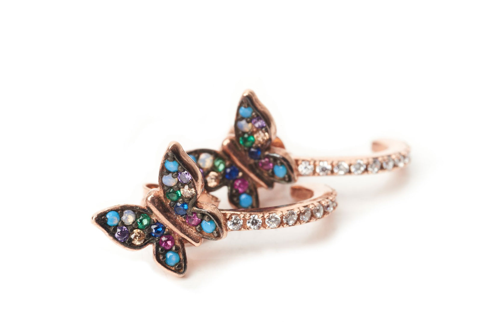 Butterfly Huggies Rose Gold