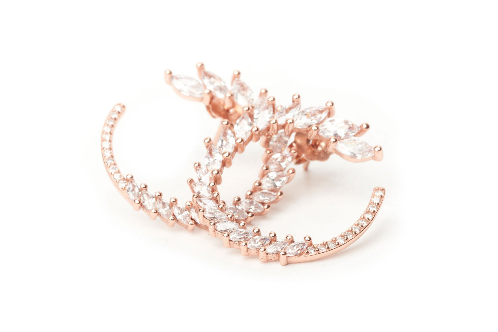 Open Hoop Earrings Rose Gold