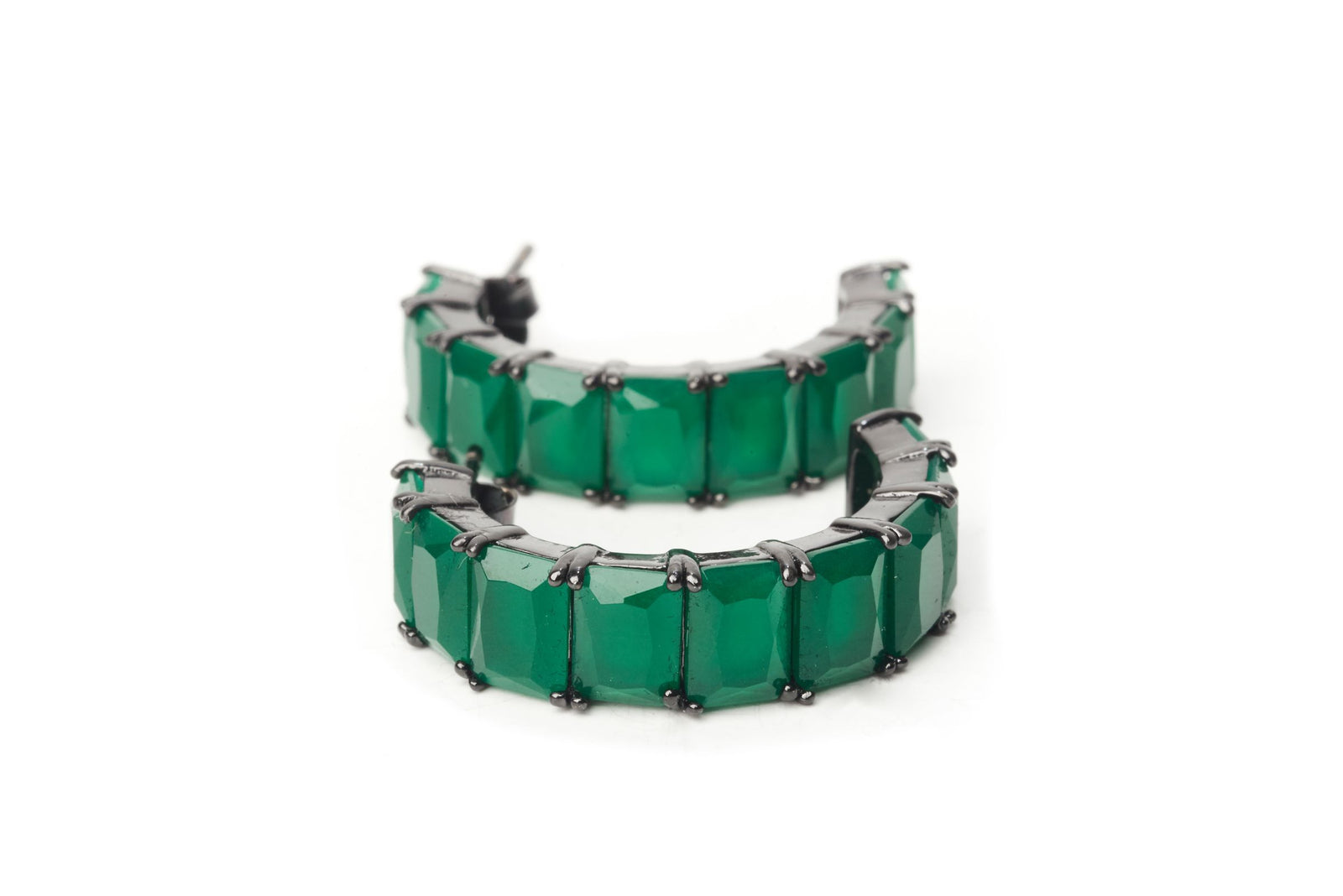 Emerald Cut Green Earrings