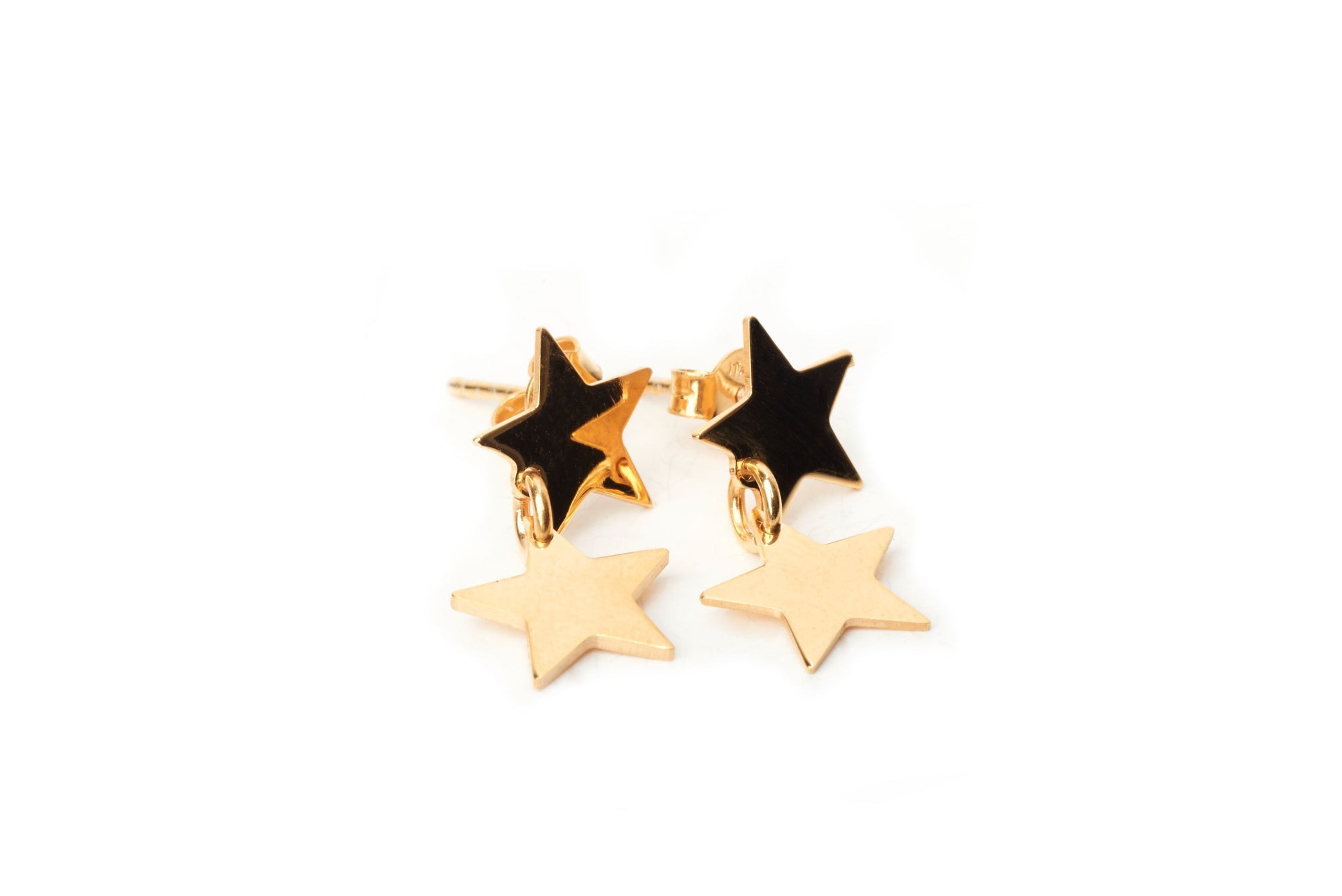 Double Star Dangle Earrings