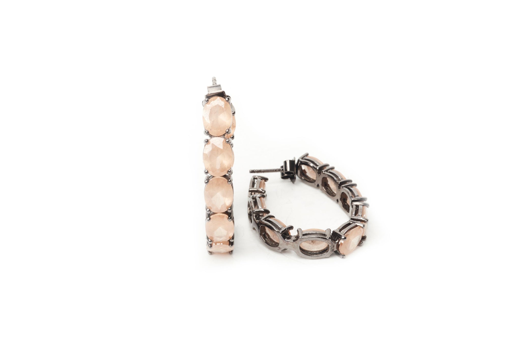 Pink Oval Hoops