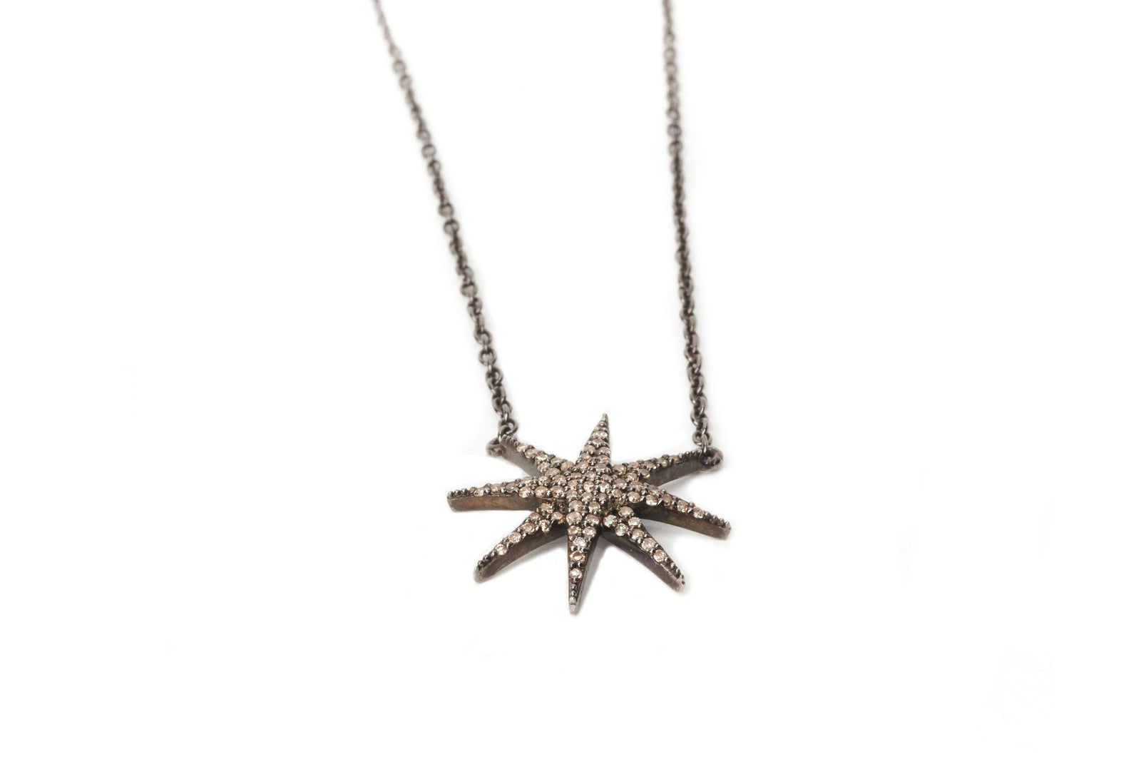 Diamond Star Burst Necklace