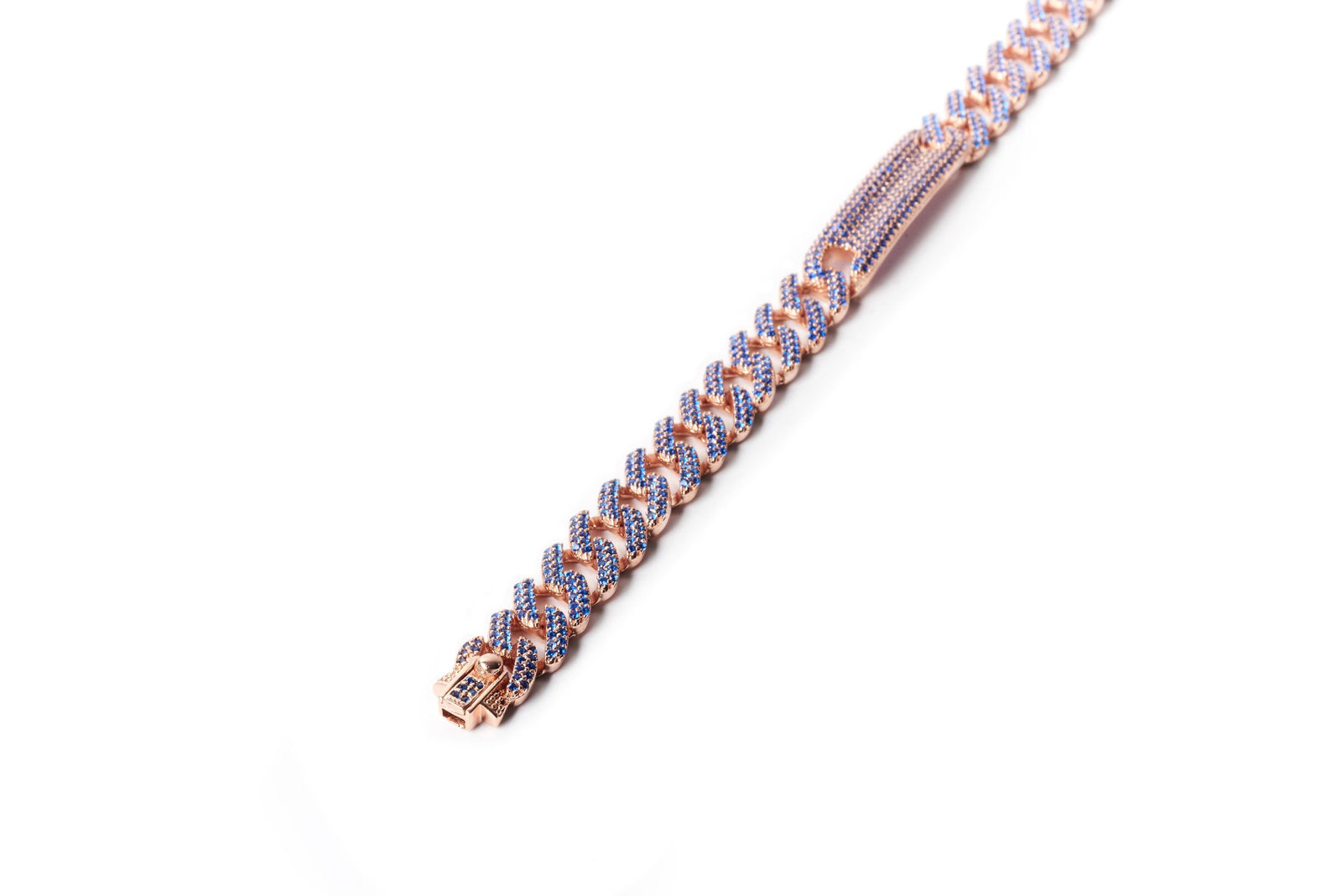Cuban Link Bar Bracelet Rose Gold