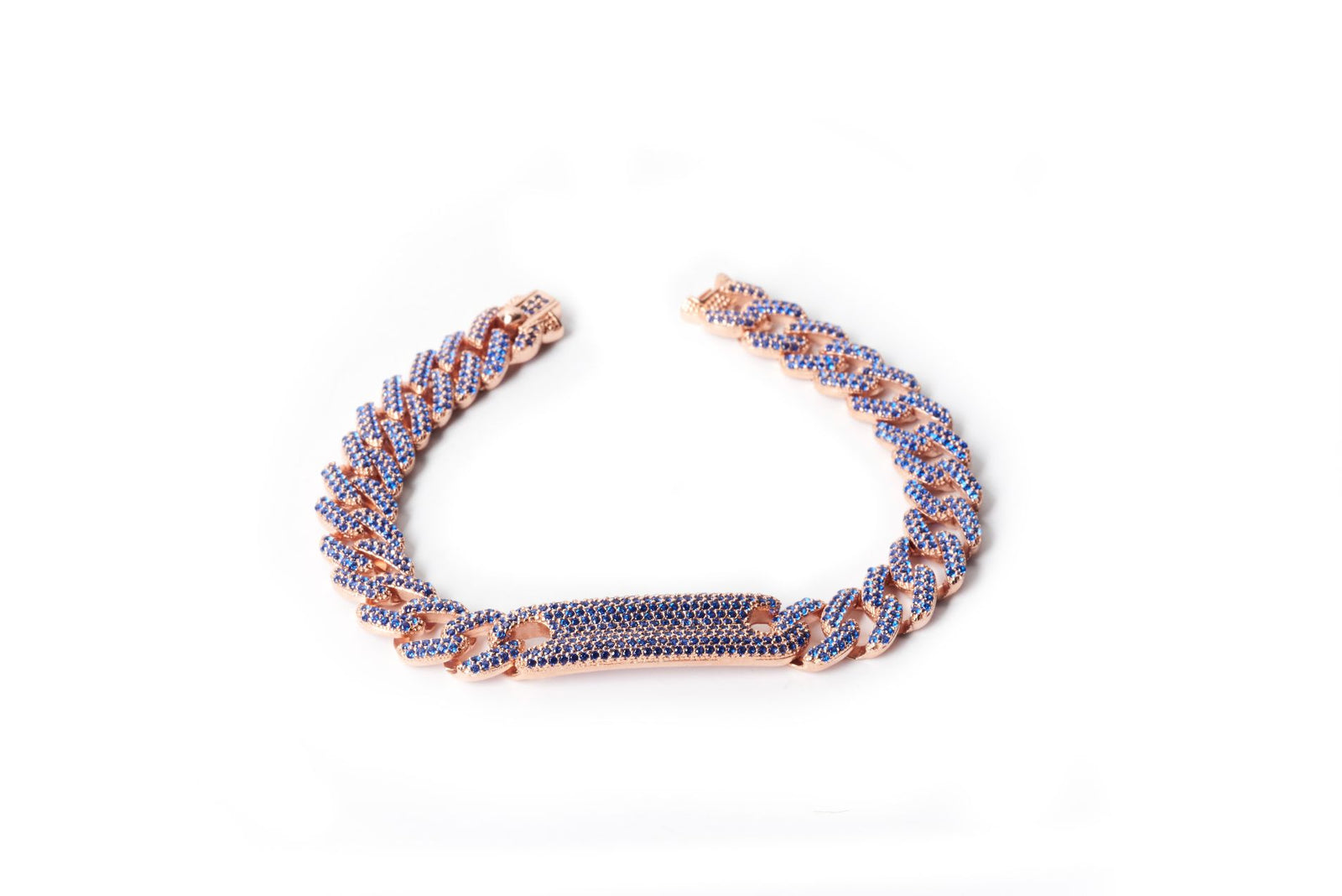 Cuban Link Bar Bracelet Rose Gold